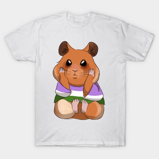 genderqueer hamster T-Shirt by gaypompeii